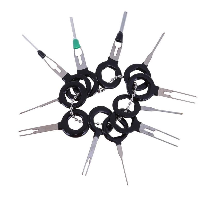 11 Stck Auto Auto Stecker Platine Draht Stecker Stift Entfernung nutzbar machen Terminal Extraktion wählen crimpen Stift Zurück Nadel einstellen
