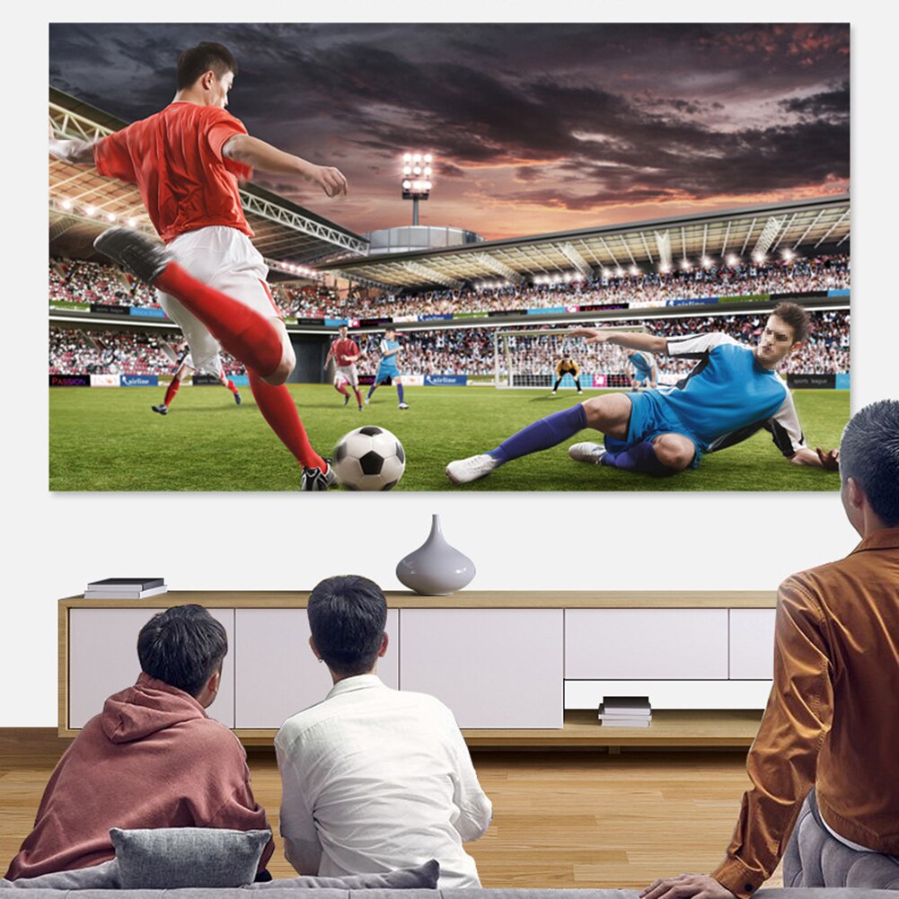 Portable Projector Screen 16:9 Metal Anti Light Curtain 4K HD Projection Curtain for Home Office 60 72 84 92 100 120 130 inch