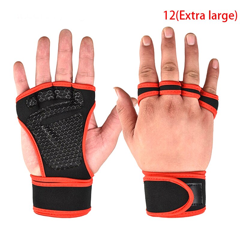 1 paar gewichthefhandschoenen voor dames heren fitness sport bodybuilding gymnastiek handgrepen gym handpalmbeschermer handschoenen: Pgod 0018-n12