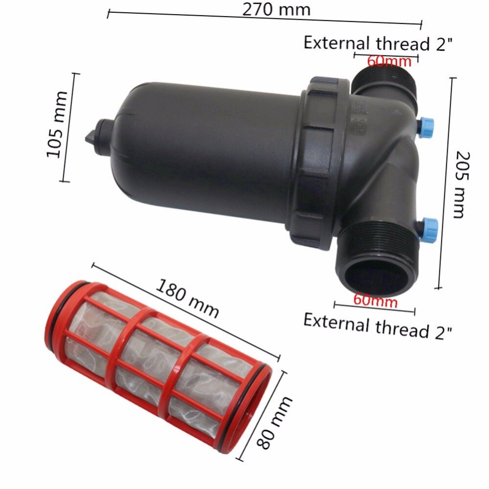 1-1/2 zoll 1-1/4 Zoll 2 Zoll 120 Gittergewebe Bildschirm Filter Garten Tropf Bewässerung Brunnen Werkzeuge Bewässerung Sprinkler Netz Filter 1 Stck