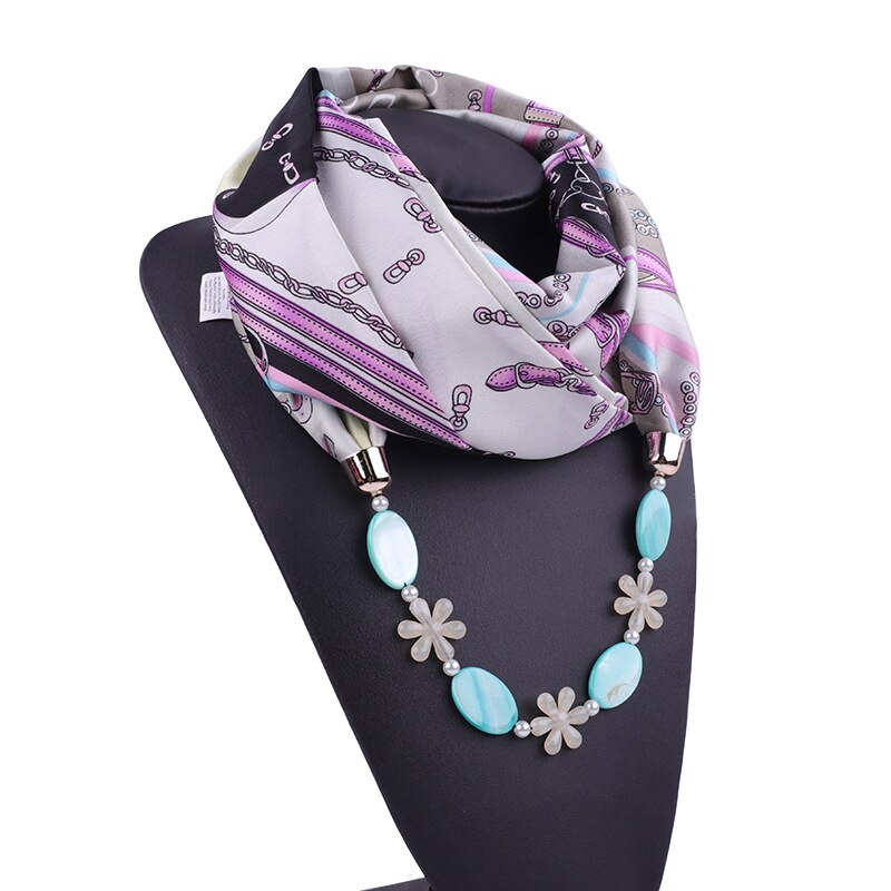 Collier Foulard bohème styel | Pendentif, collier écharpe pour femmes, style bohème, Foulard, accessoires Hijab magasins,: 14