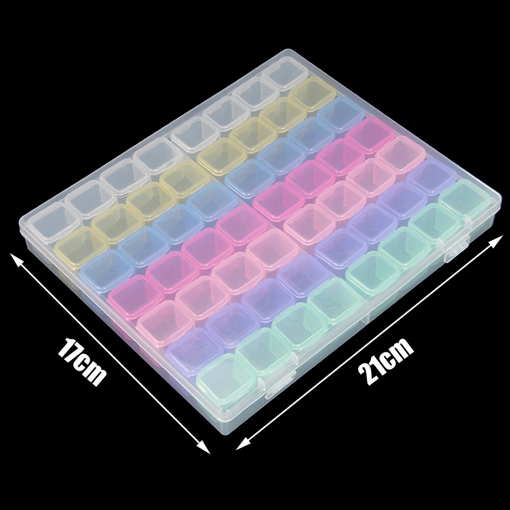 Diamond Nail Art Embroidery Tools Accessories Transparent Plastic Storage Box Diamond Painting Stone Mosaic Container Suitcase