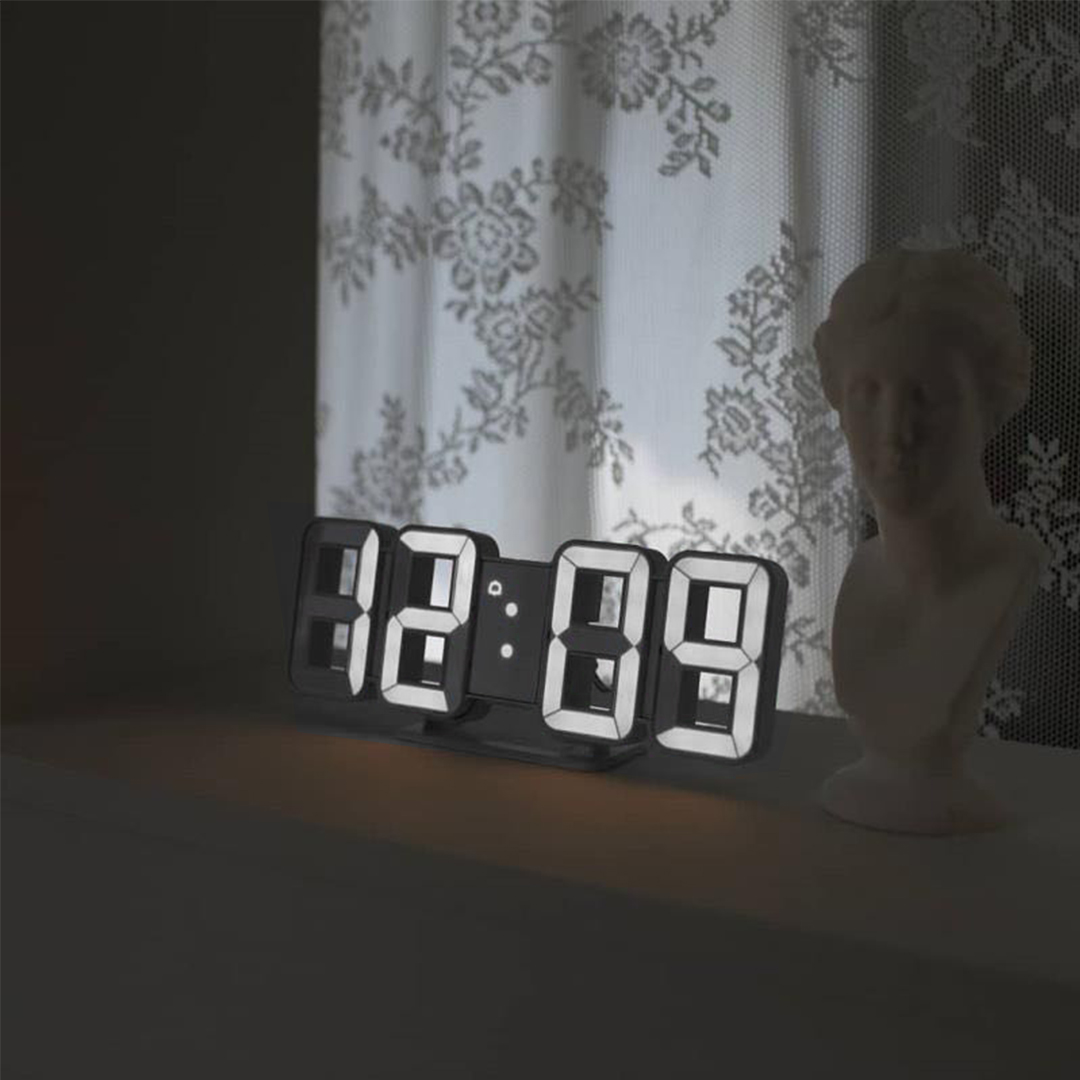 3D LED Digital Alarm Uhren Zauberstab Hängen Uhr Tisch Uhr Kalender Thermometer Anzeige Schlummern Funktion Büro Elektronische Uhr