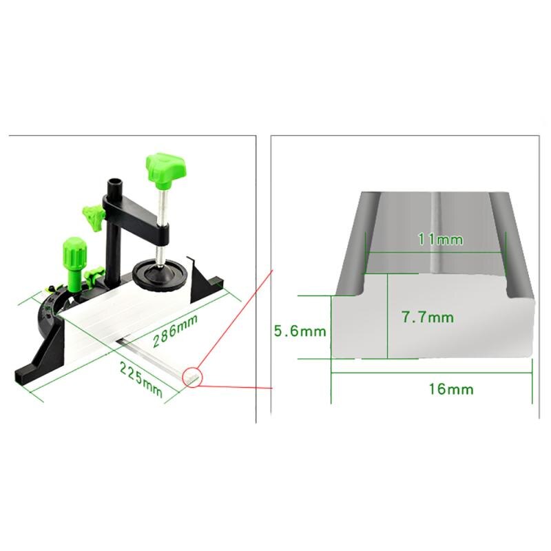 Angle Ruler DIY Carpenter Guide Ruler Table Saw Woodworking Angle Push Ruler Table Saw Miter Gauge Aluminum Tool