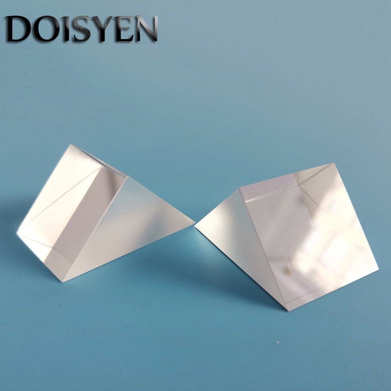 Prism Glass 20*20*20mm Right Angle Triangular Crystal Prism Internal Prism Reflecting Lens For optical equipments