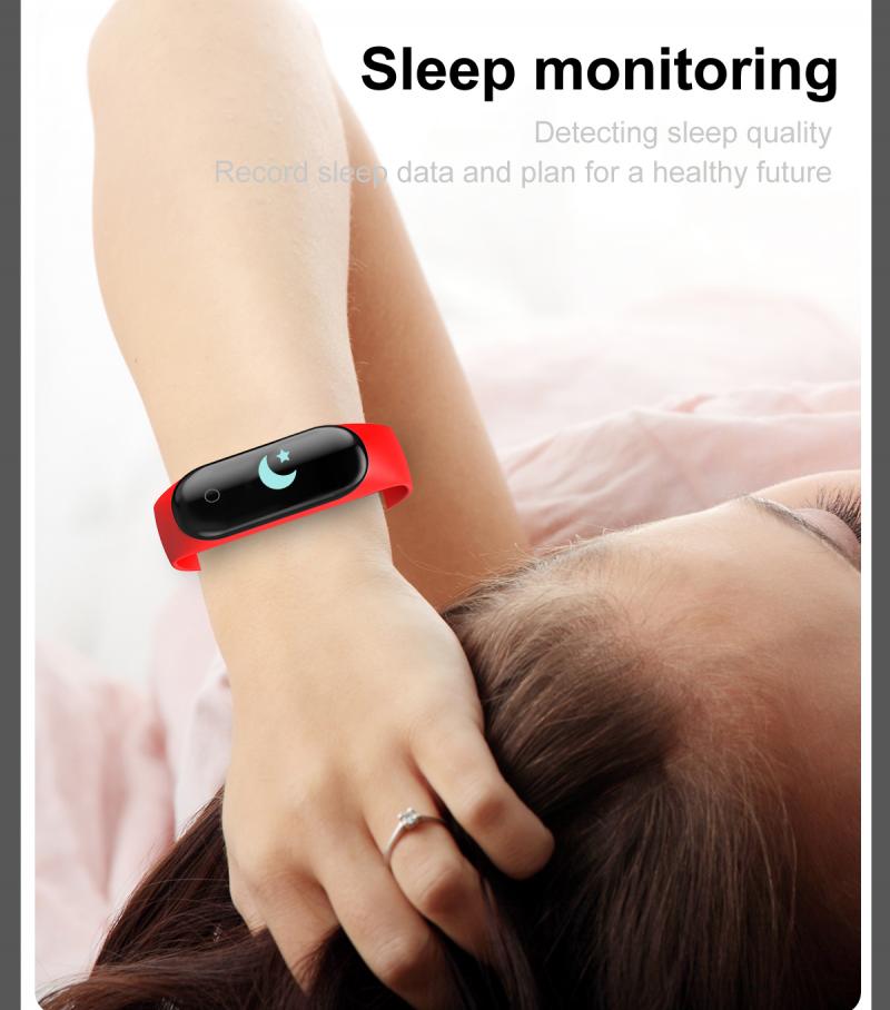 M4 smart ur smart sport armbånd armbånd blodtryksovervågning puls kører skridttæller fitness tracker smart band