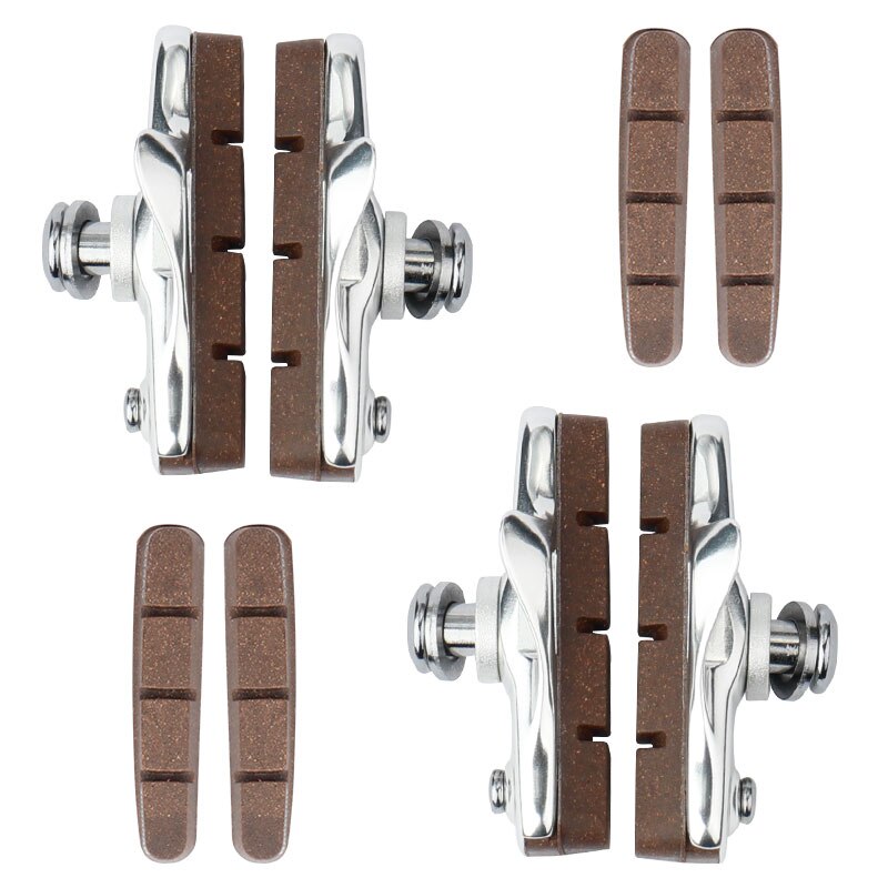 Baradine Road Bicycle Carbon Rim Braking Blocks Linear Pull Friction Wheel Brake Pads Detachable Cork Inserts Light Weight: 470TC-1 SN Z2P