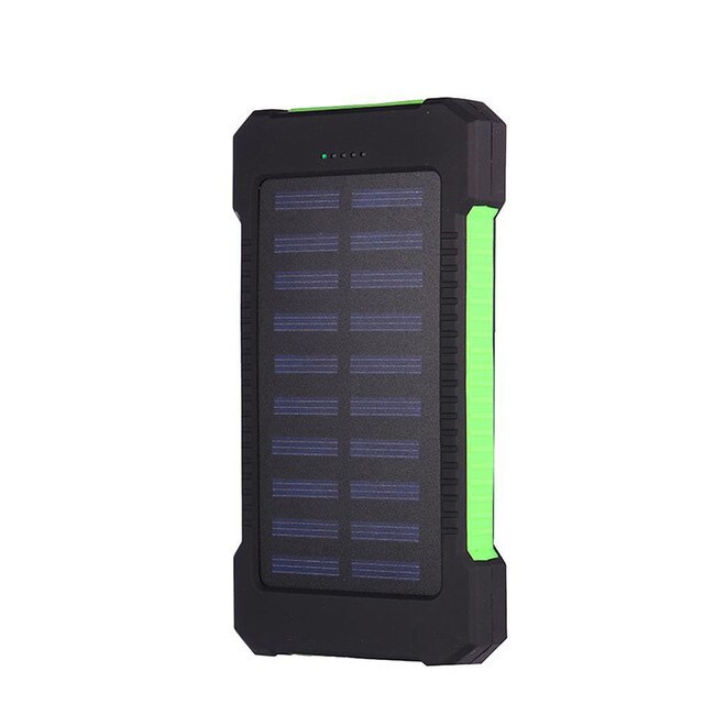 Grote Capaciteit Solar Power Bank 80000Mah Externe Batterij Met Zaklamp Dual Usb Draagbare Outdoor Nood Mobiele Power Bank: green