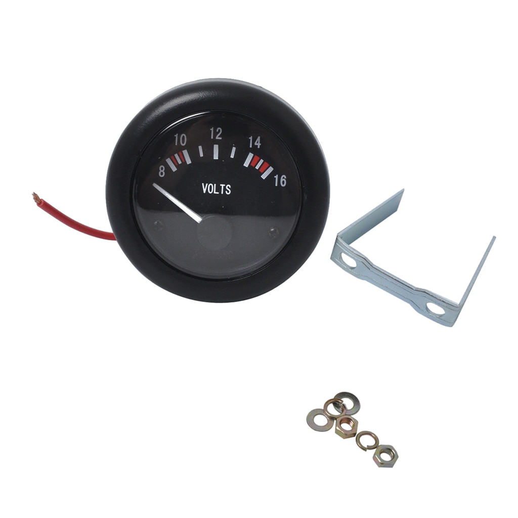 52mm 2 " led-kevyt vene 8-16v voltin voltin jännitemittarin mittari
