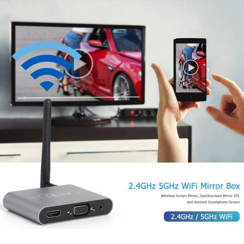 Mirascreen X6W Plus 5G 4K Draadloze Hdmi Vga Tv Stick Dlna Miracast Airplay Wifi Display Dongle Ontvanger Voor ios Android Naar Auto