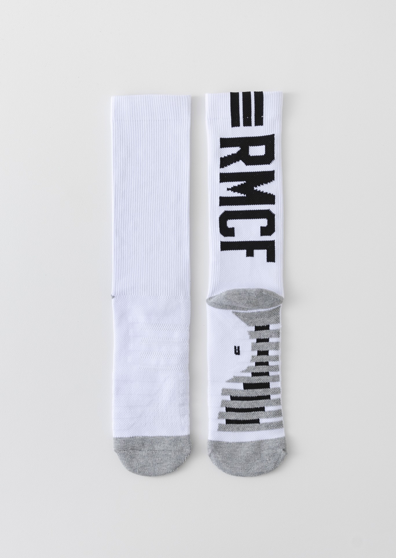 1 par -5 par, herrfotbollsstrumpor med halkfri och slitstark mellansula, sportstrumpor, basketstrumpor: Grå