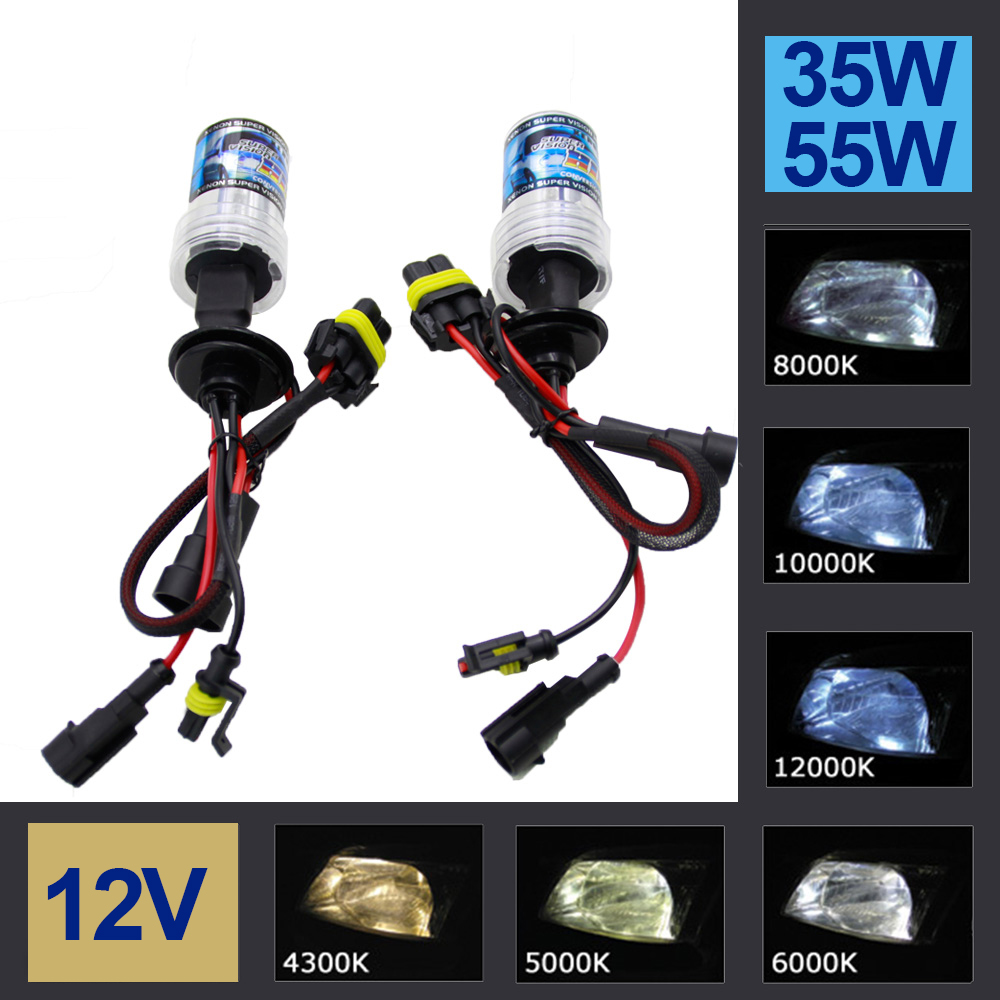 2Pcs 35W Xenon Bulbs 55W Xenon Car Headlight Lamp Super Bright 8000LM 12V Bulb H7 H1 HID 55W H7 Xenon H8 H11 HID Headlights Lamp