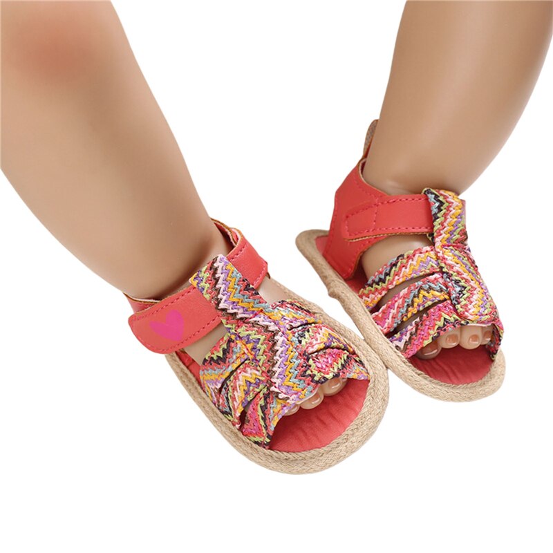 Zomer Ademend Baby Meisjes Sandalen Peuters Leisure Stijl Zachte Tong Breien Prinses Schoenen Antislip Prewalker