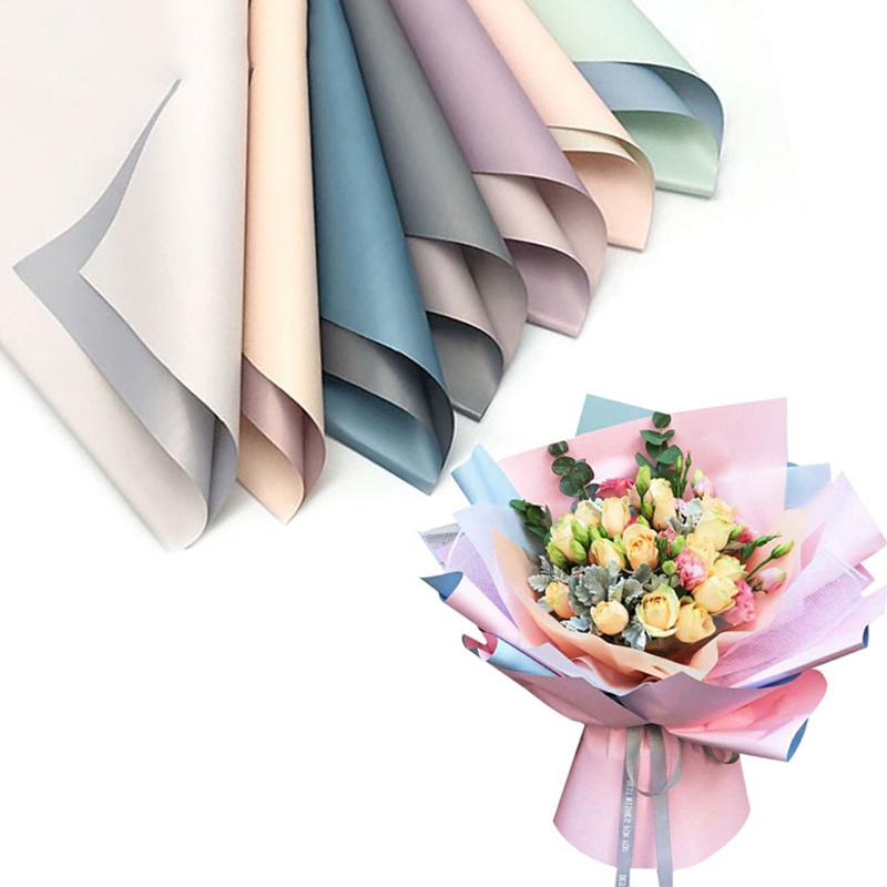 20 stk. koreanske blomster papiremballage indpakning neutral farve blomsterhandler indpakningspapir blomsterbuket leverancer