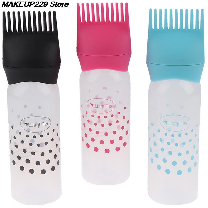 170ml multicolore en plastique cheveux colorant rechargeable bouteille applicateur peigne distribution Salon cheveux coloration coiffure outil de coiffure
