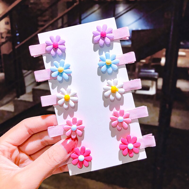 Horquilla para niños 10 Uds. Clip para el pelo bonito Color joyería Clip accesorios para el pelo de bebé Clip lindo bebé horquilla INS: 05