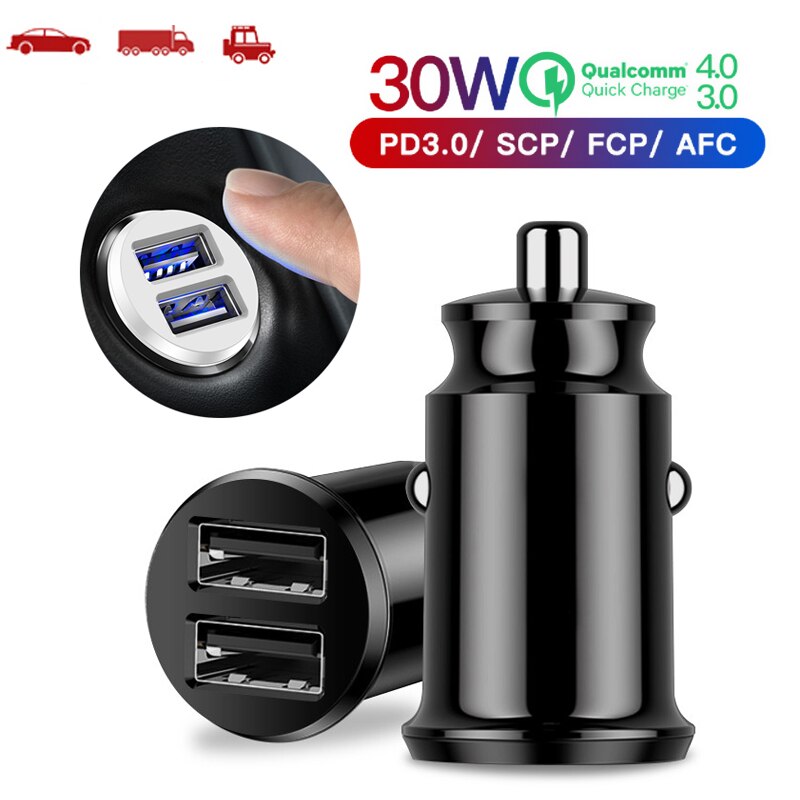 Mini Usb Car Charger Voor Mobiele Telefoon Tablet 3.1A Fast Charger Auto-Oplader Dual Usb Auto Telefoon Oplader Adapter in Auto Accessoires