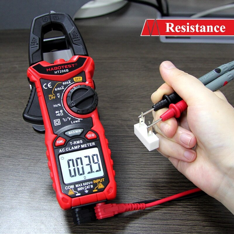 HT206B digital clamp meter true pinza amperimetrica multimeter clamp