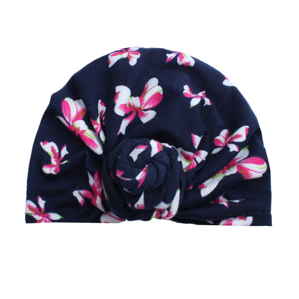 On 1 stk børn vinter varme hatte indien kasket til børn turban hatte solid afslappet skullies hue pige hoved wrap boheme kasket