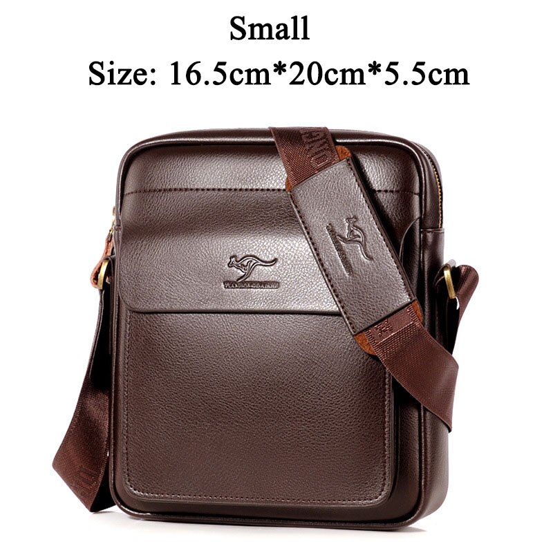 sac à bandoulière en cuir Pu sacs de messager de hommes sac à main concepteur mâle sac à bandoulière WBS530: Small Brown