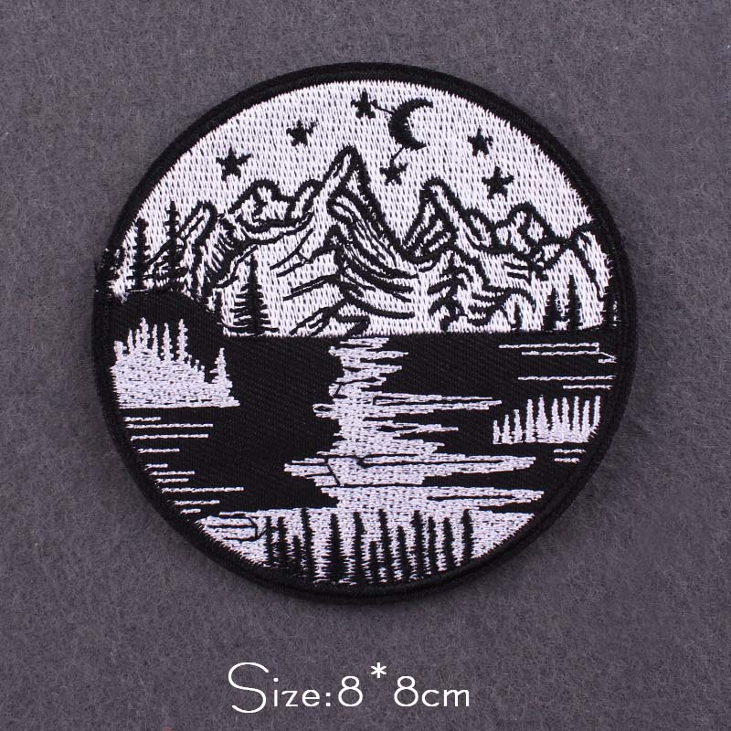 Wildernis Patches Op Kleding Mountain Borduren Patch Natuur Adventure Ijzer Op Patches Voor Kleding Reizen Patch Outdoor Badge