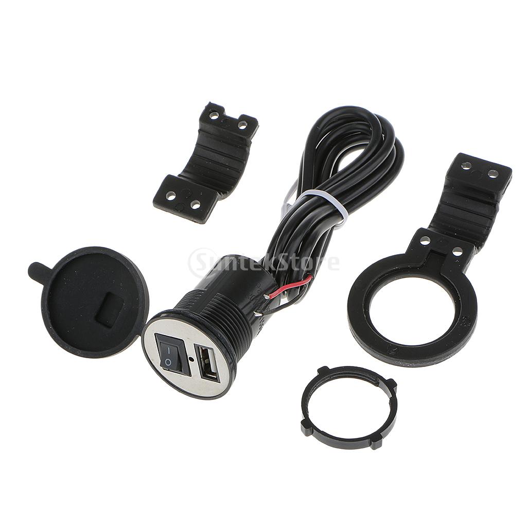 Motorrad Motorrad USB Ladegerät Bausatz USB Adapter Telefon GPS Ladung 12V