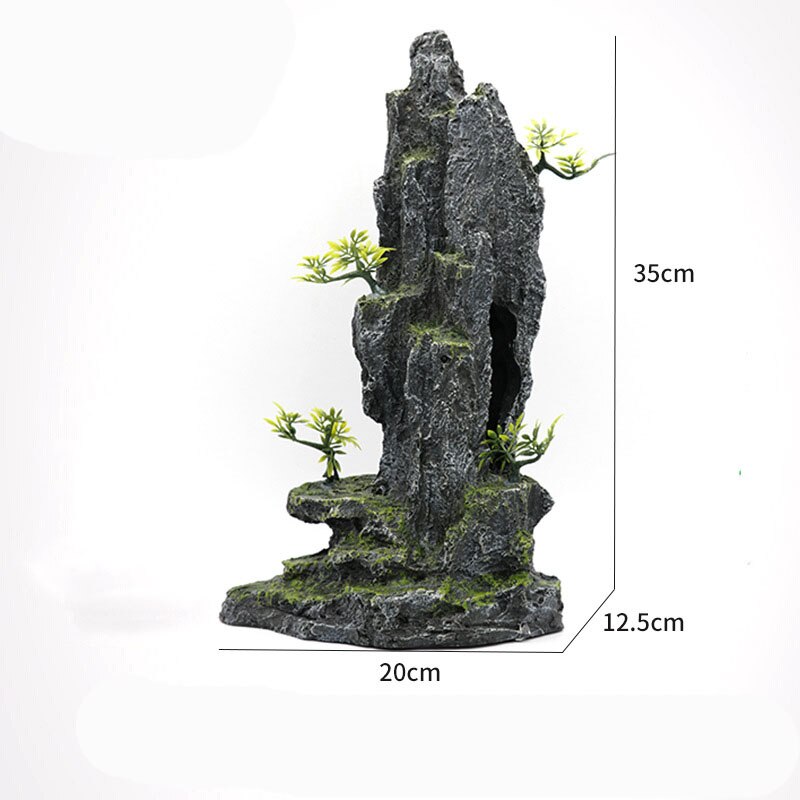 Fish Tank Landscaping Ornamental Rockery Simulation Resin Craft Aquarium Decorative Rock Ornaments: Default Title