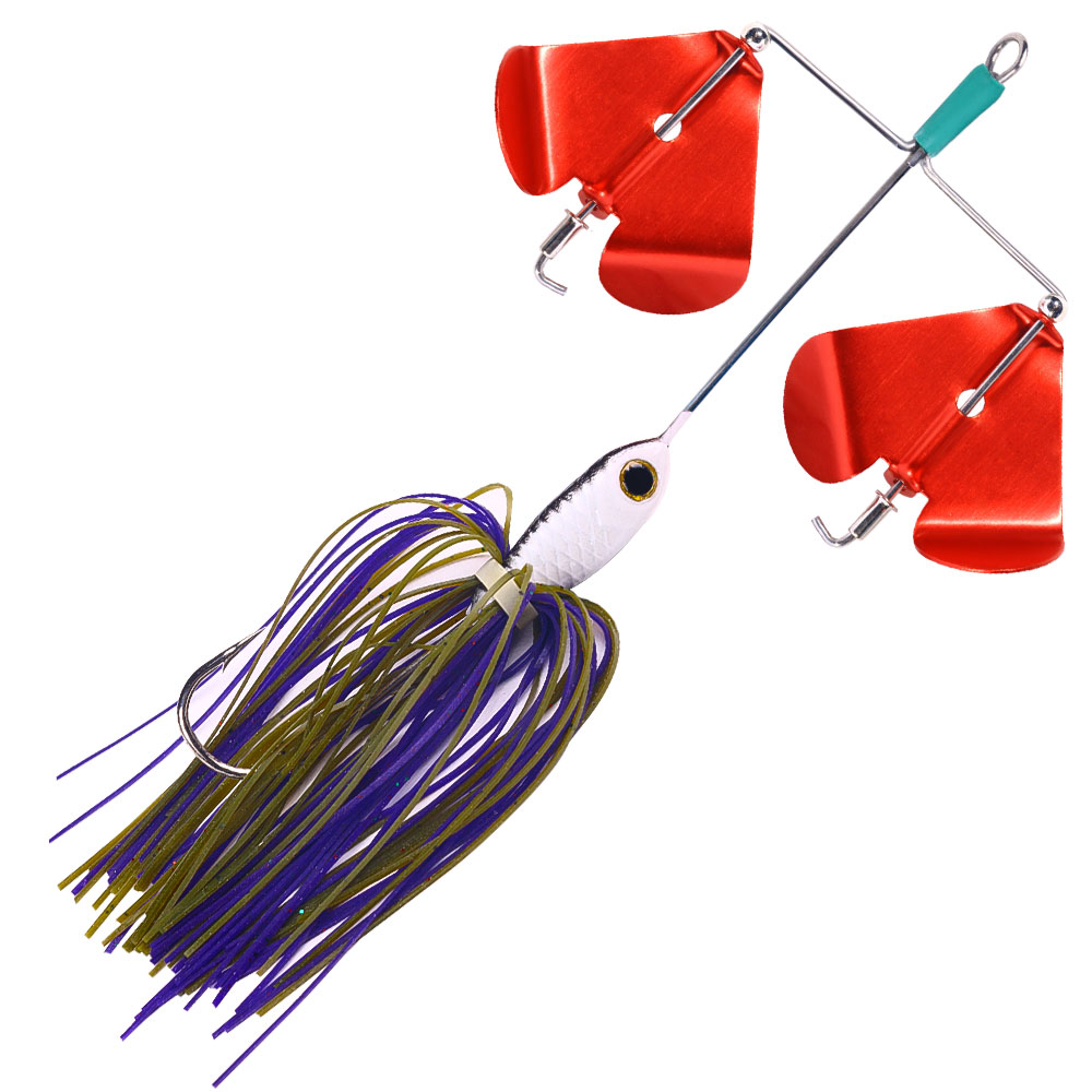 Señuelo de pesca giratorio con cola de lubina, cebo giratorio, Buzzbait, 13,5 cm, 21,5g, plantilla de natación, emisión de alta vibración, Spinnerbait de hoja de alzal
