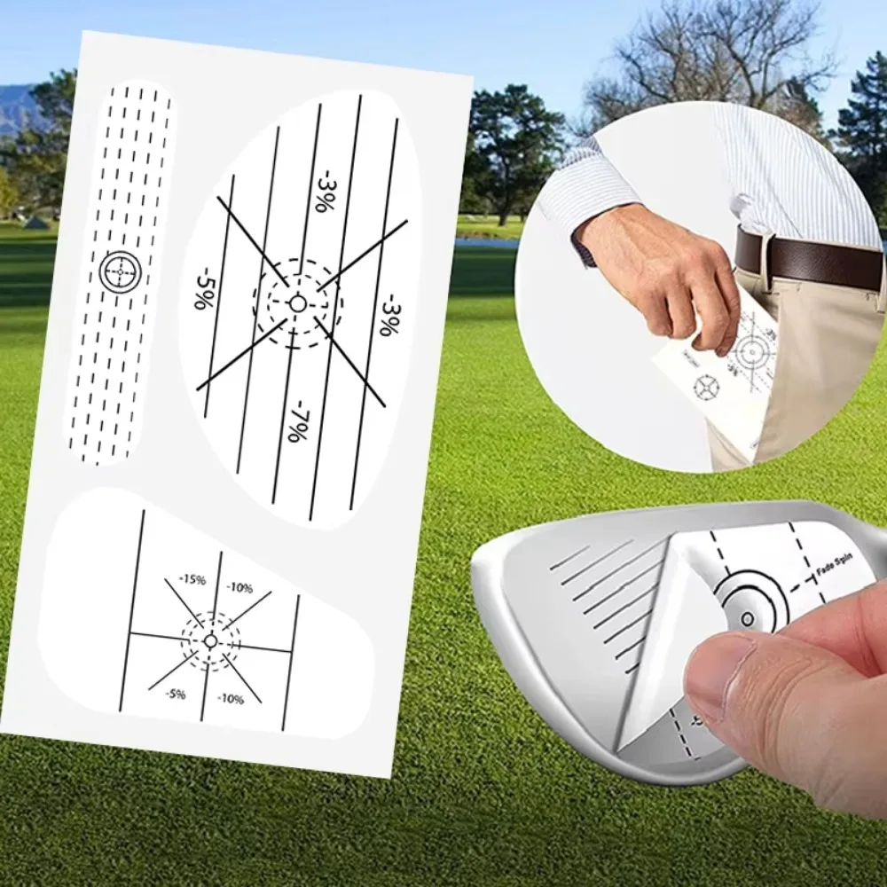 Étiquettes autocollantes de bande d'impact pour Club de Golf, 10 feuilles, pour conducteur, fers à bois, Putter, enregistreur de frappe, aides à l'entraînement pour la pratique du Swing