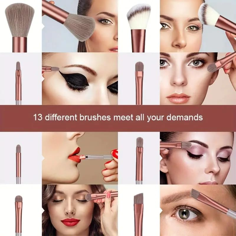 13-teiliges buntes Make-up-Pinsel-Set für Lidschatten, Foundation, komplette Make-up-Pinsel, Lidschatten, Rouge, Schönheit, weichmachende Make-up-Tools