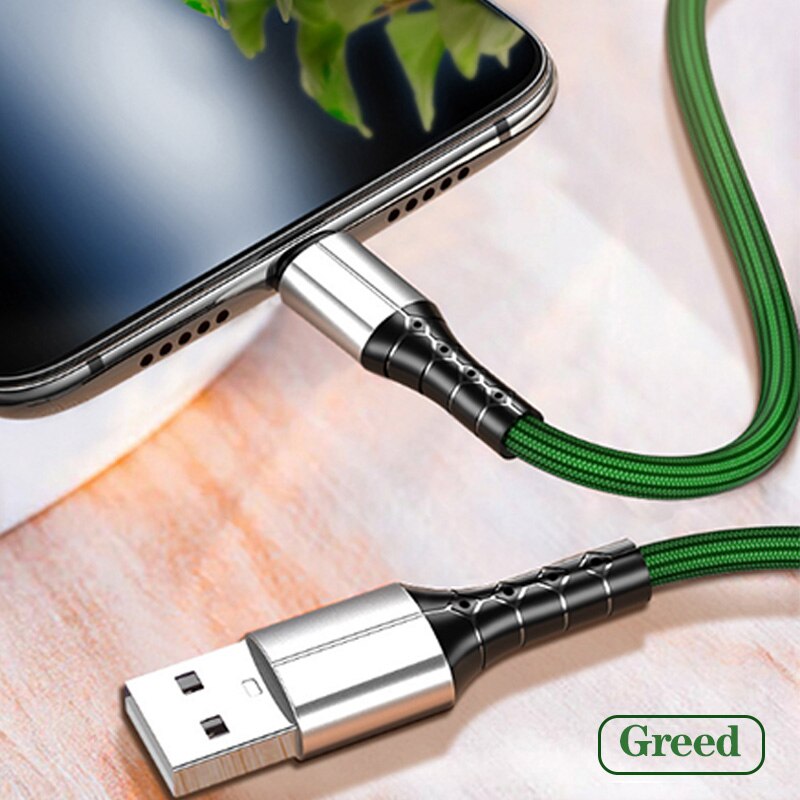 3A Micro USB Cable Fast Charging For Xiaomi Redmi Note 5 Pro Android Mobile Phone Data Cable For Samsung MicroUSB Charger Cables: Green / 0.3m