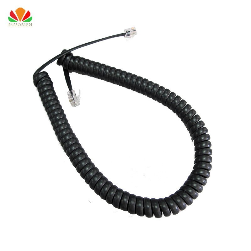 50cm lang telefonledning rette 3m mikrofon modtager linje  rj22 4 p 4c stik kobbertråd telefon lydstyrke kurve håndsæt kabel