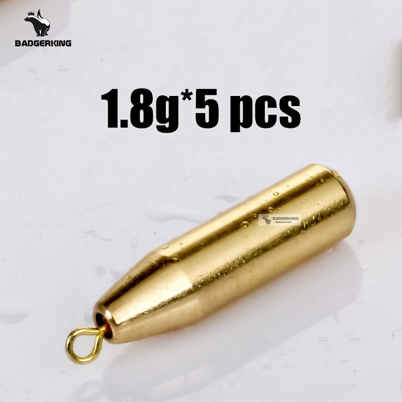 Finess cylinderform koppar dropshot vikt sänke 3.5g 5g 7g 10g 14g 20g blyhagel sänka fiskevikter för fiske: Koppar 1.8g