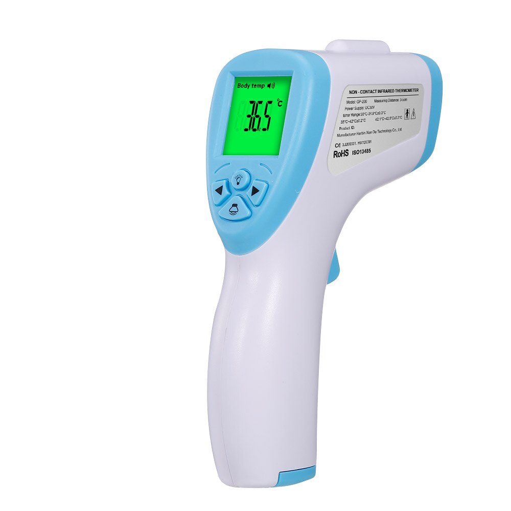 Voorhoofdthermometer contactloze thermometer infrarood digitale lcd-thermometer lichaamstemperatuur objecttemperatuur voor baby's en volwassenen