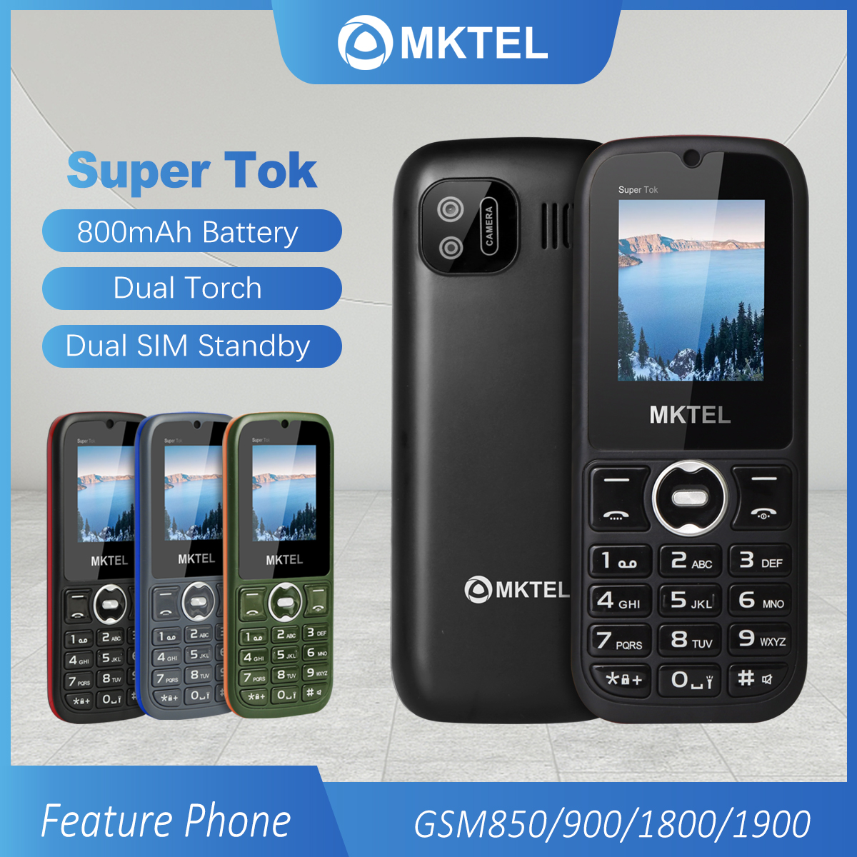 Mktel Super tok Merkmal Telefon 1.77 "-Anzeige, 800- mah-akku, Dual-sim-bereithalten,  mp3 mp4 fm Radios für senioren