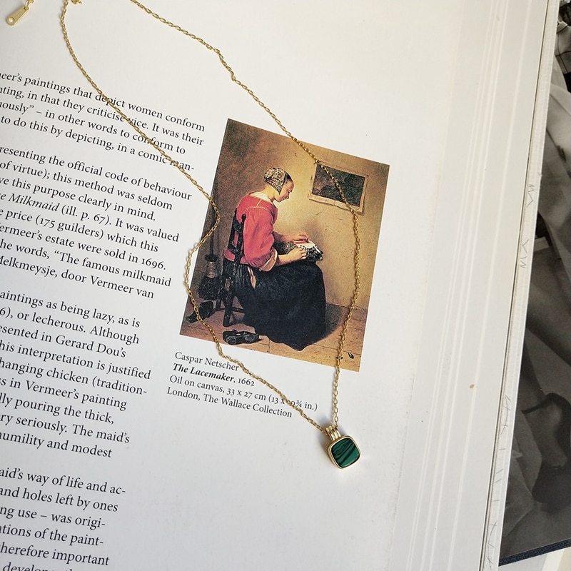 Louleur real 925 sterling silver vener fyrkantigt hänge turkos halsband guld ädelsten halsband för kvinnor fina smycken