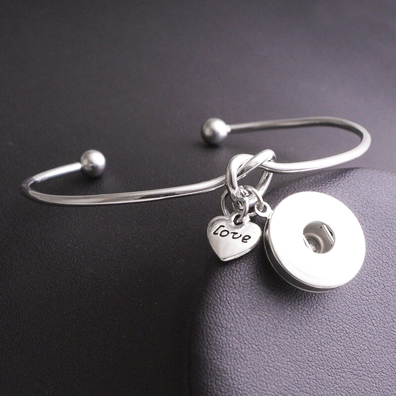 Nuovo bracciale gioielli 18mm love Snap button BS972