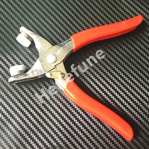 1Pc Tang Knop Tool + 100Sets Zilver 9.5Mm Metal Prong Snap Knoppen Fasteners Drukknopen Poppers Baby romper Gesp Snap + 1 Doos: 1 pc plier