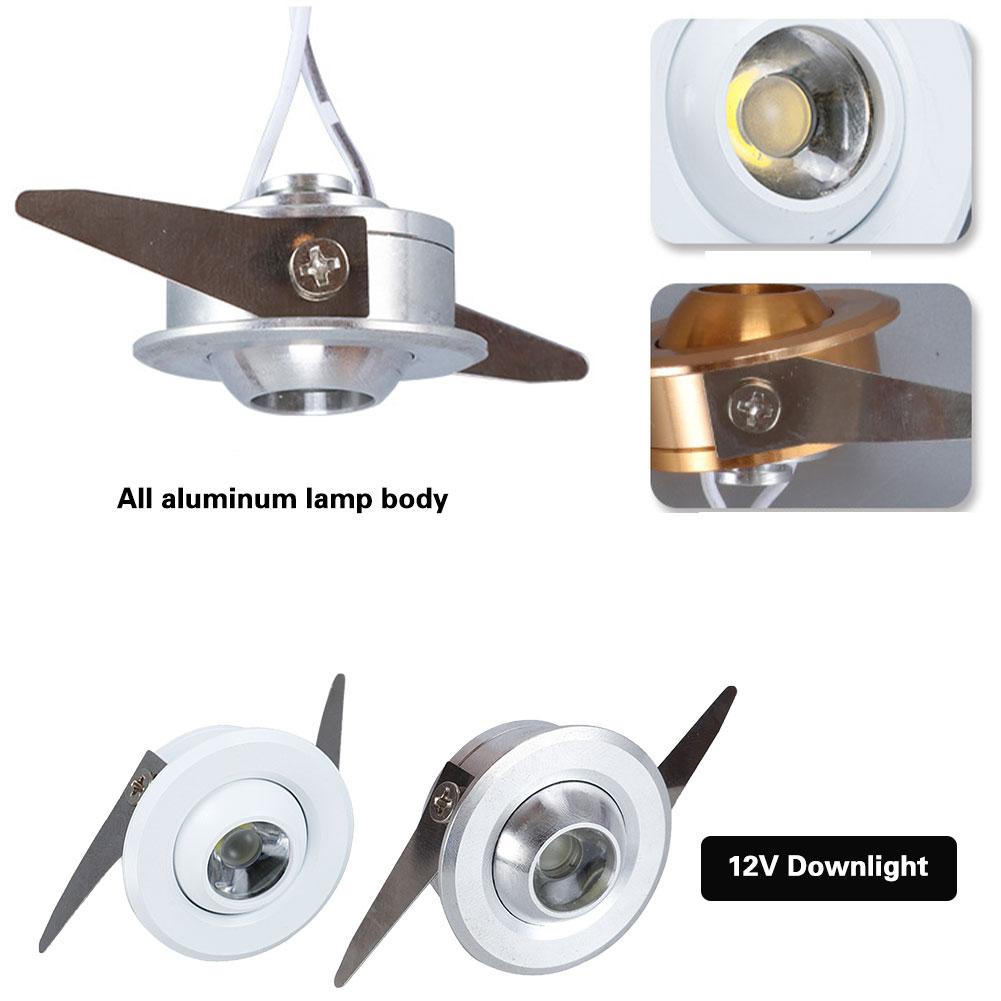 12V LED Under Cabinet Light Angle Adjustable Downlight Spotlight for Cabinet Showcase Lighting