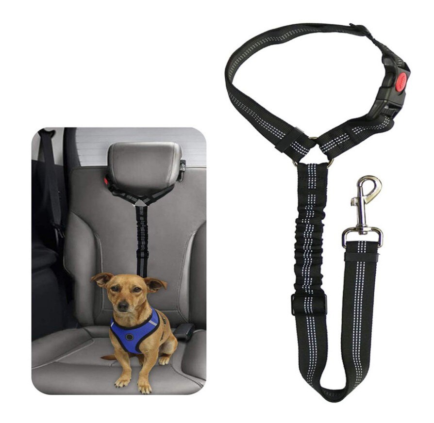 Dog Harness Seat Belt Pet Auto Veiligheidsgordel Verstelbare Puppy Veiligheid Seat Belt Reflecterende Elastische Bungee Sluit Harnas Hond: 02