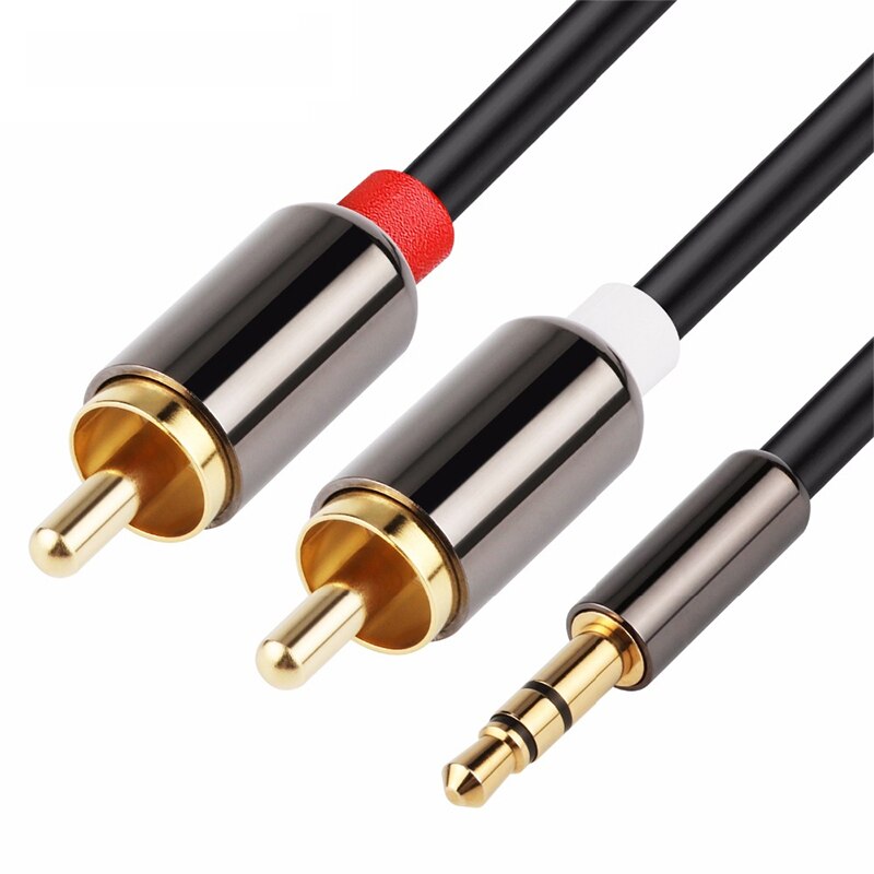 Jckel Rca Kabel 3.5 Mm Jack Naar 2 Rca Aux Audio Kabel 3.5 Mm Naar 2RCA Mannelijke Adapter Splitter Voor tv Box Apple Tv Luidsprekerkabel Cord