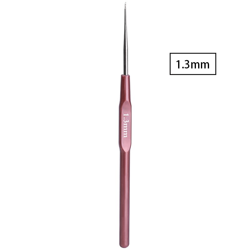 Lmdz 1 kpl virkkuukoukku pieni koko lanka neulepuikot pitsinukeille tee itse työkalut 15 kokoa koukut neulomiseen 0.5mm-2.1mm: 1.3mm