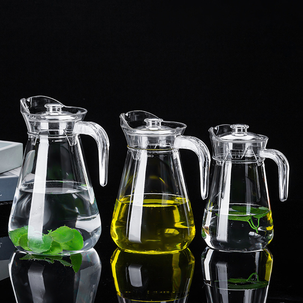 Acrylic Beverage Storage Container Clear Jug PC Pitcher Household Cold Water Kettle (1L)