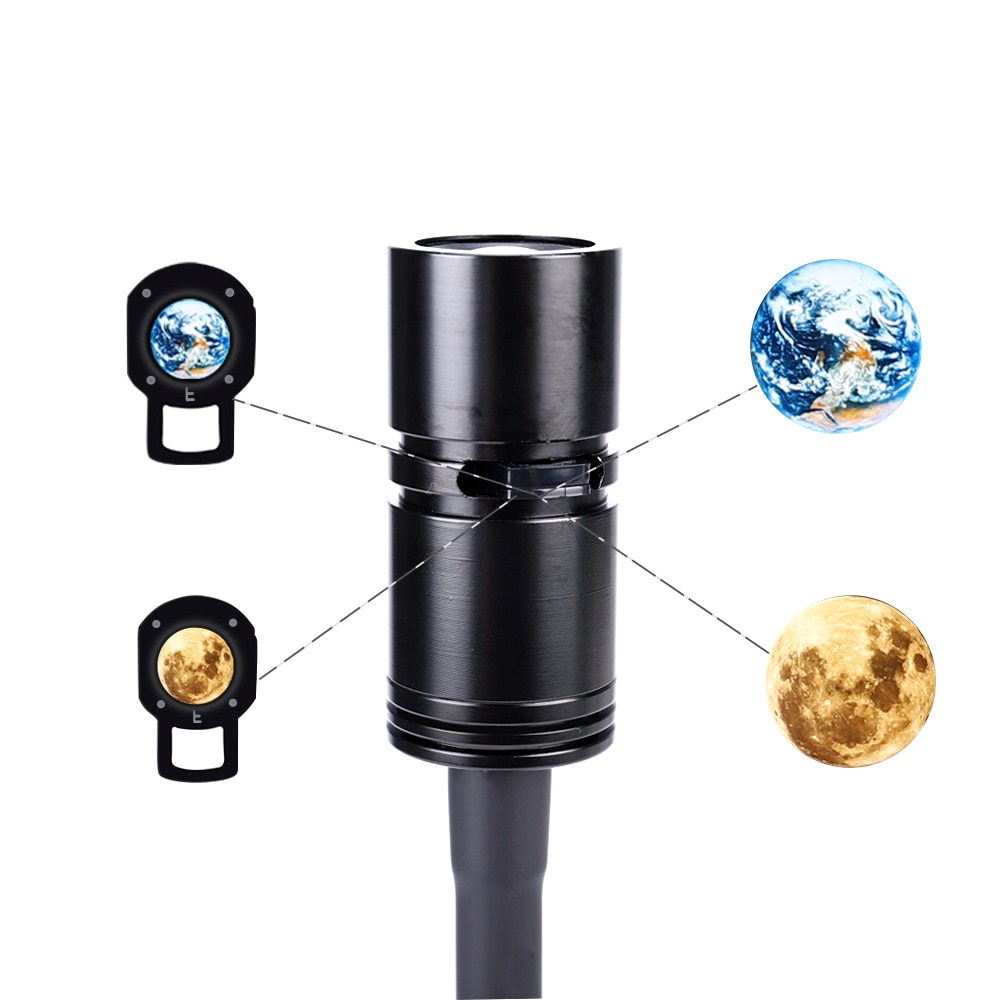 Himmel projektor nattlys planet magisk måne jord projeksjon ledet lampe 360 ° roterbar usb 5v 3w låve soverom veggdekor belysning