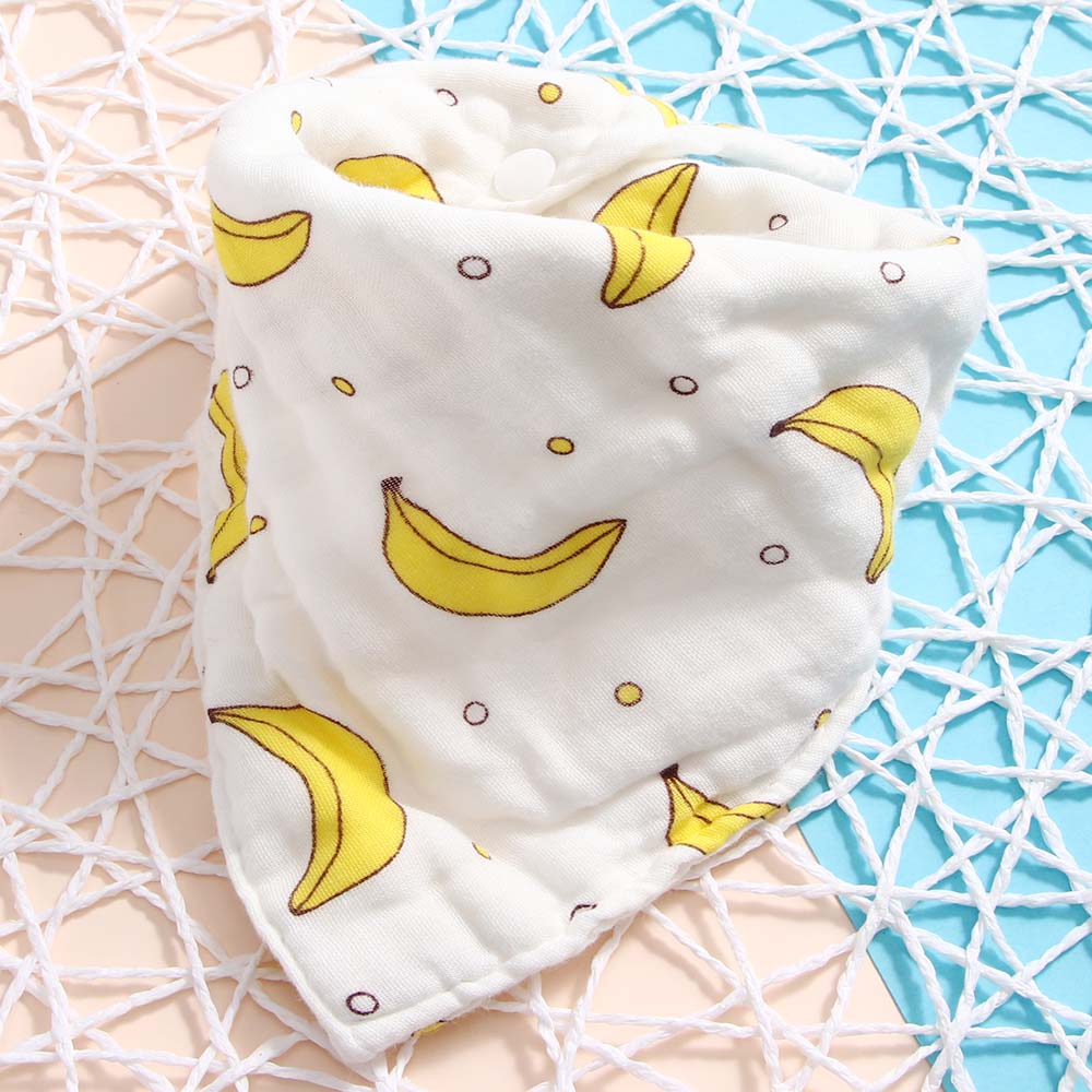 unisex Nette 8-schicht Baumwolle Baby Lätzchen Weichen Obst aufbringen Banane Erdbeere Bandana für Kleinkind Kleinkind Rülpsen Fütterung Speichel handtuch: Banane