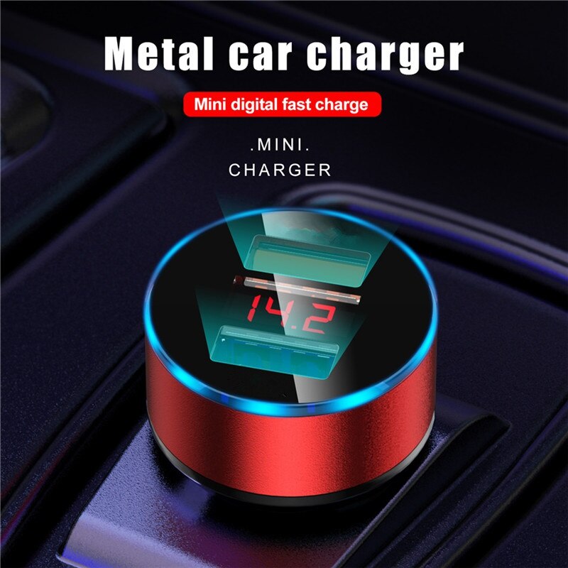 Dual Usb Car Charger Voor Iphone 11 Xr Max Xiaomi Samsung Quick Charge 3.0 Snel Opladen Auto-Oplader Telefoon charger Adapter In Auto