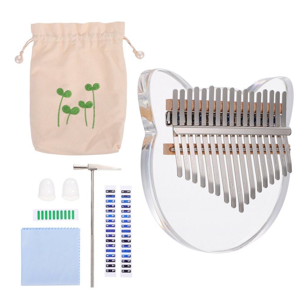 Draagbare Vinger Piano Toetsen Kat Vorm Mbira Begi... – Vicedeal