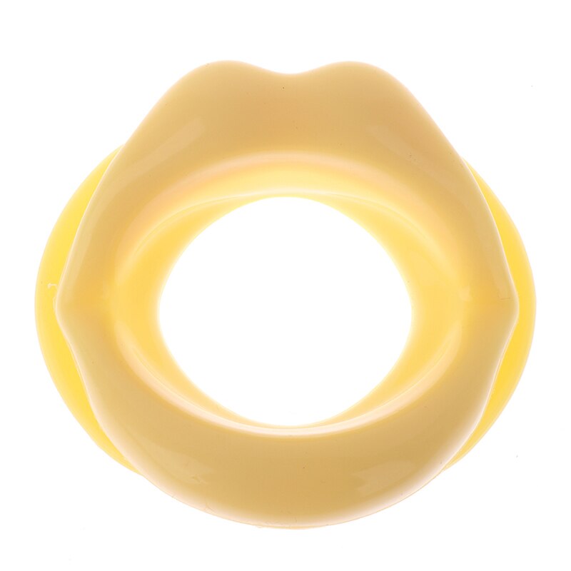 Masajeador facial de goma de silicona, herramienta de masaje bucal, Tensor muscular, ejercitador de labios, entrenador, antiarrugas, Barbilla,: Yellow