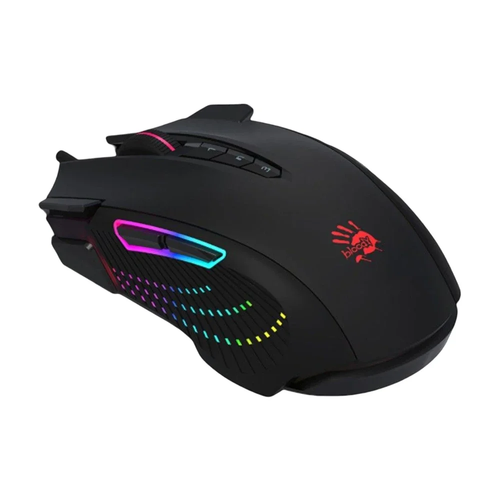 A4TECH Bloody J90s Wired Gaming Mouse RGB PAW3325 Lightweight E-sports Gamer FPS Macro Programming Mouse Pc Office