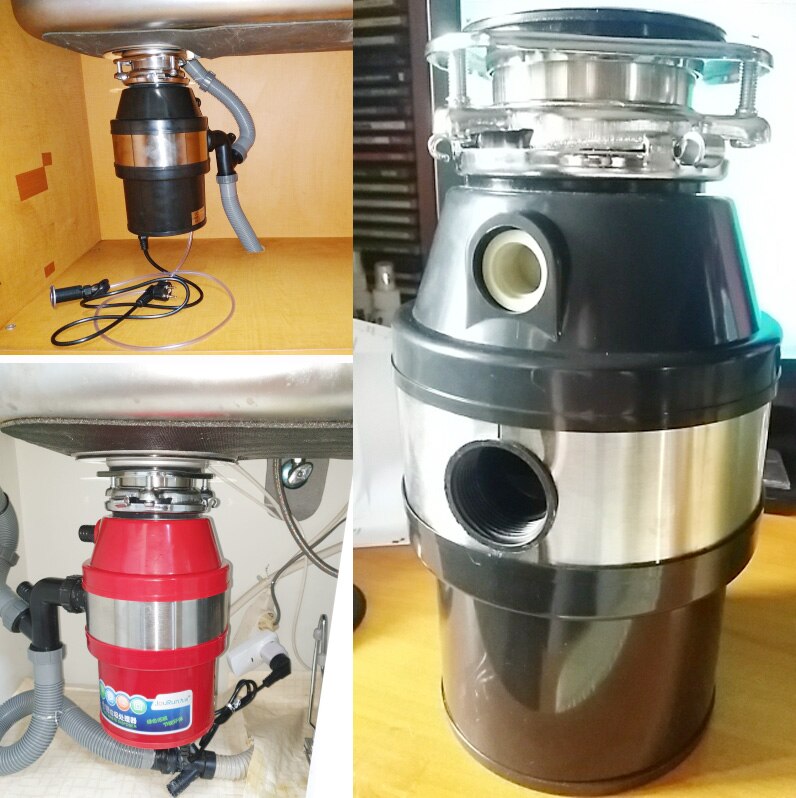 Garbage Disposer Continuous Feed Food Waste Processor Disposal Crusher Grinder with Air Switch For Kitchen Appliances 0.5HP